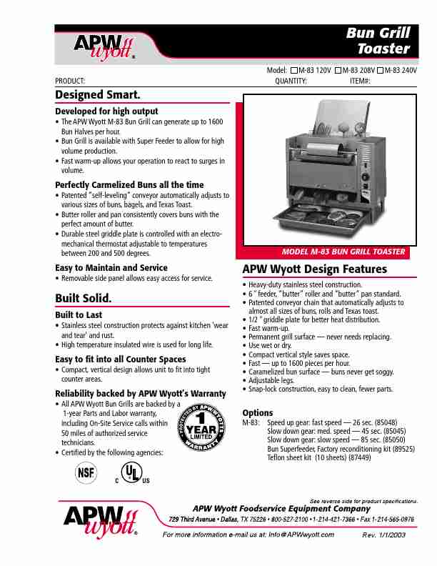 APW Wyott Toaster M-83 208V-page_pdf